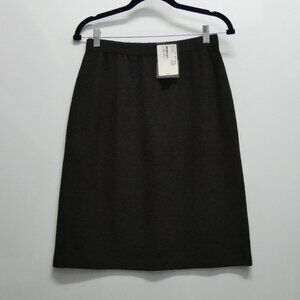 NWT ST. JOHN COLLECTION Mahogany Wool Blend Knee-Length Skirt Size 6 MSRP $395